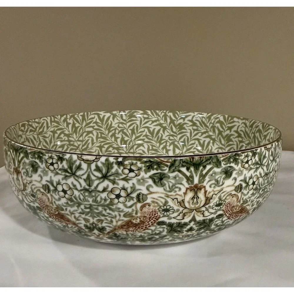 NEW! Morris & Co~ William Morris~ STRAWBERRY THIEF~ Serving Bowl 9.5